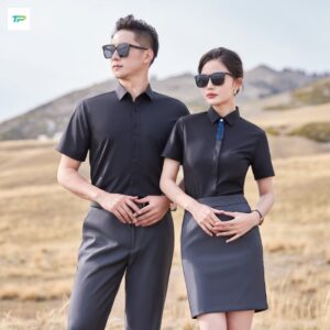 Ao so mi dong phuc mau den (1)