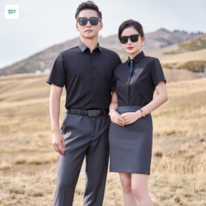 Ao so mi dong phuc mau den (2)