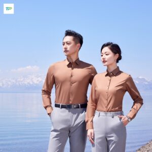Ao so mi dong phuc mau nau dat nhat (2)