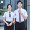 Ao so mi dong phuc mau trang