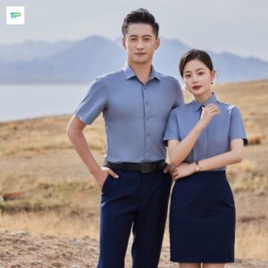 Ao so mi dong phuc mau xanh nhat (3)