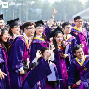 Ao tot nghiep dong phuc mau tim dam